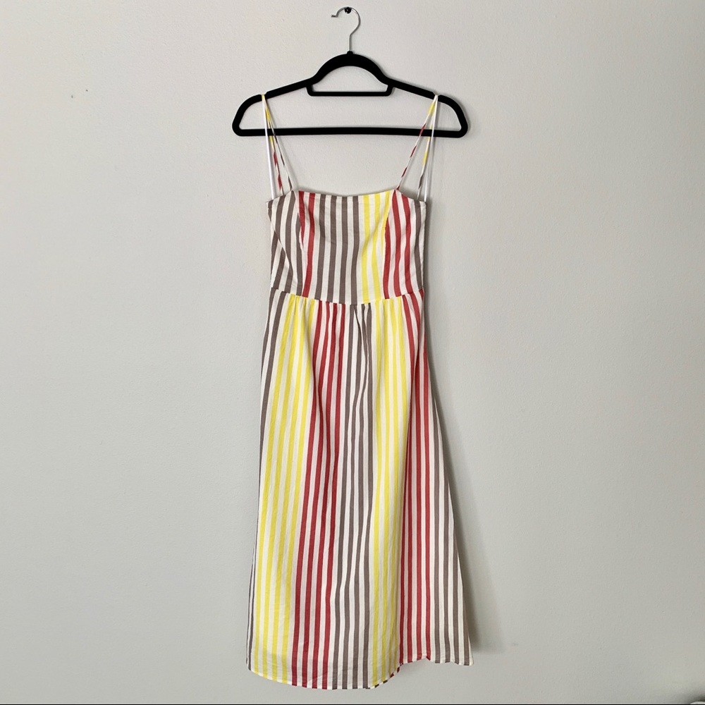 Anthropologie Cooperative Striped Dress Tie Back